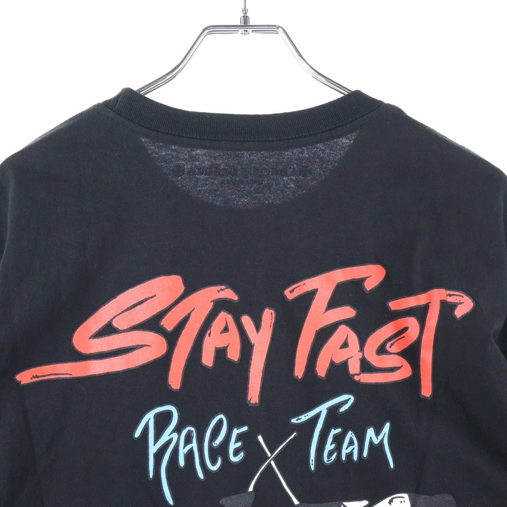 CHROME HEARTS(クロムハーツ) ×MATTY BOY STAYFAST RACE TEAM SWEAT グラフィックプリント クルーネック 長袖Tシャツ ブラック