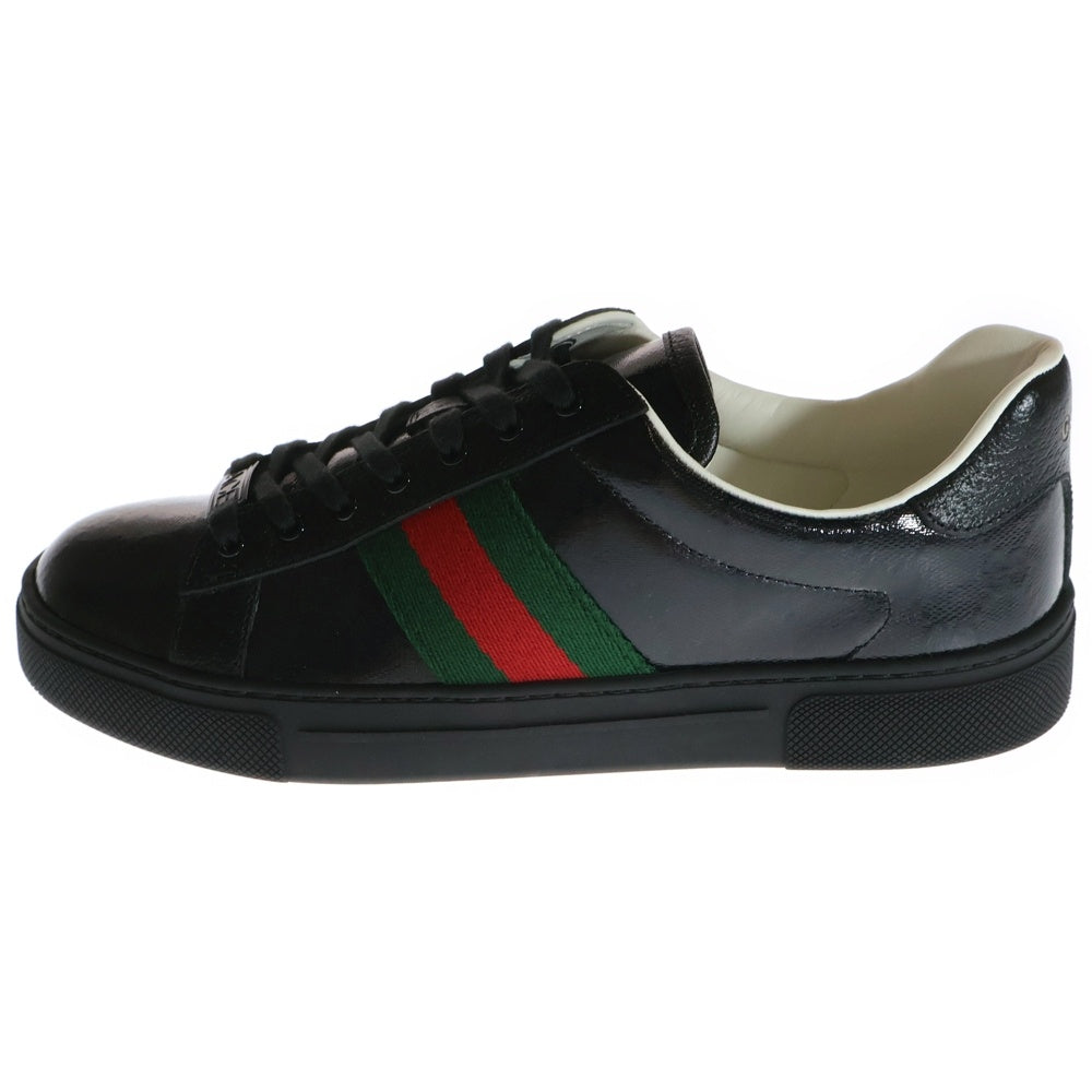 GUCCI(グッチ) ウェブストライプ GG レザーローカットスニーカー ブラック レディース 760774