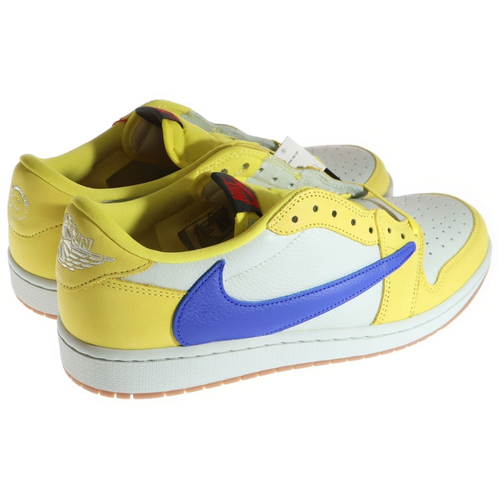 NIKE(ナイキ) ×Travis Scott WMNS Air Jordan 1 Retro Low OG Canary トラヴィススコット ウィメンズ エアジョーダン1 カナリー ローカットスニーカー DZ4137-700 US12/29cm