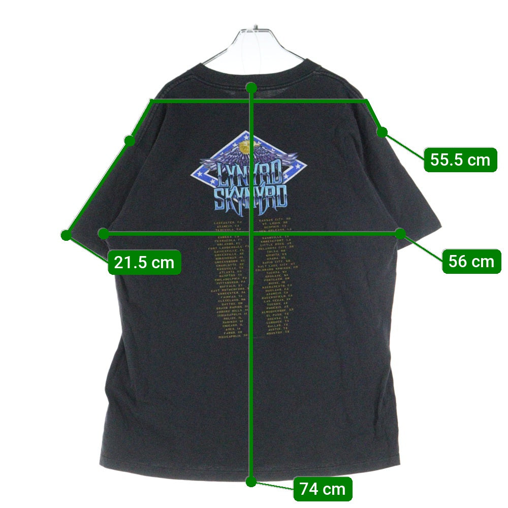 VINTAGE(ヴィンテージ) LYXYRD SKYXYRD レナード スキナード バンドTシャツ 半袖カットソー ブラック