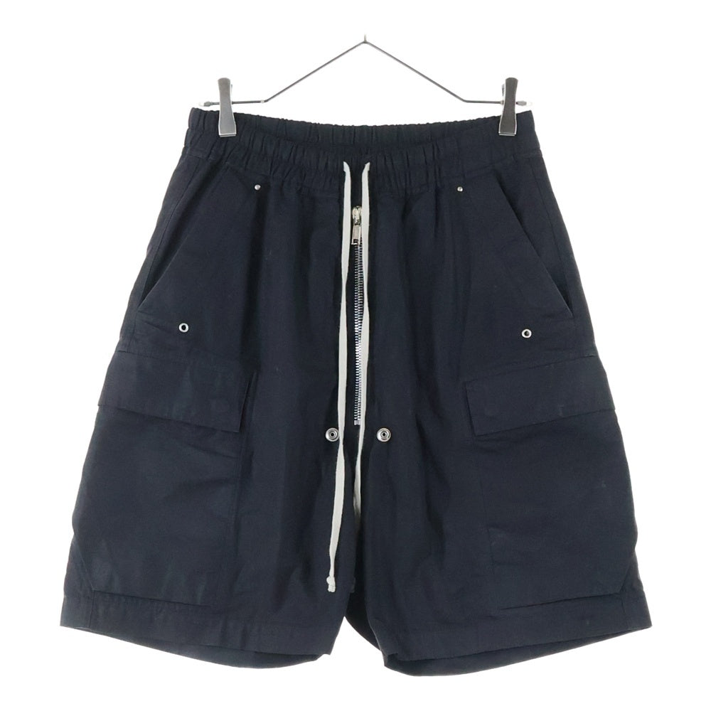 Rick Owens(リックオウエンス) 23SS Cotton Ripstop Cargo Bela Short コットンリップストップ カーゴベラショーツ ハーフパンツ ブラック RR01C4300-CR