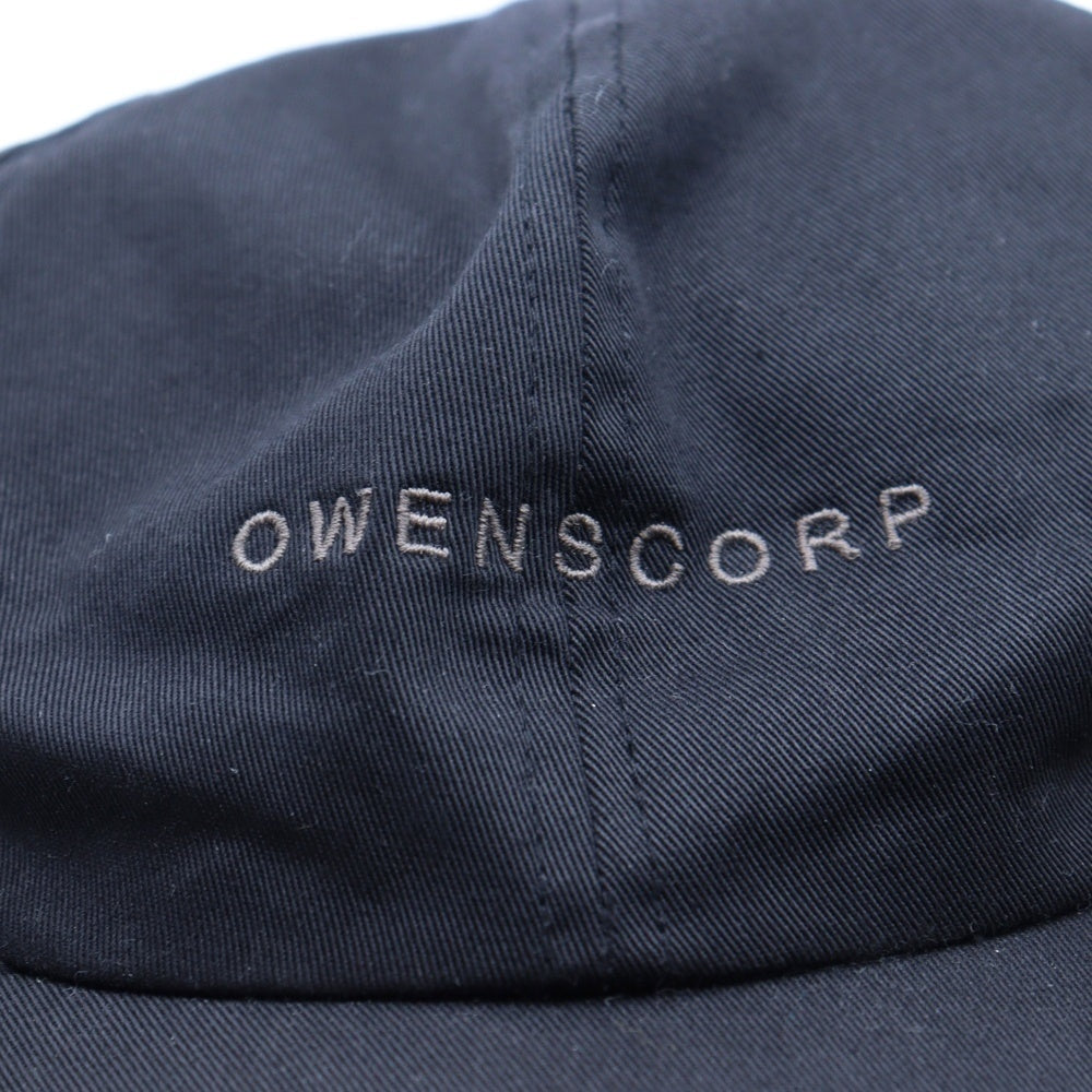 Rick Owens(リックオウエンス) 24SS OWENSCORP 刺繍ベースボールキャップ ブラック RR01D3400-TWEM12