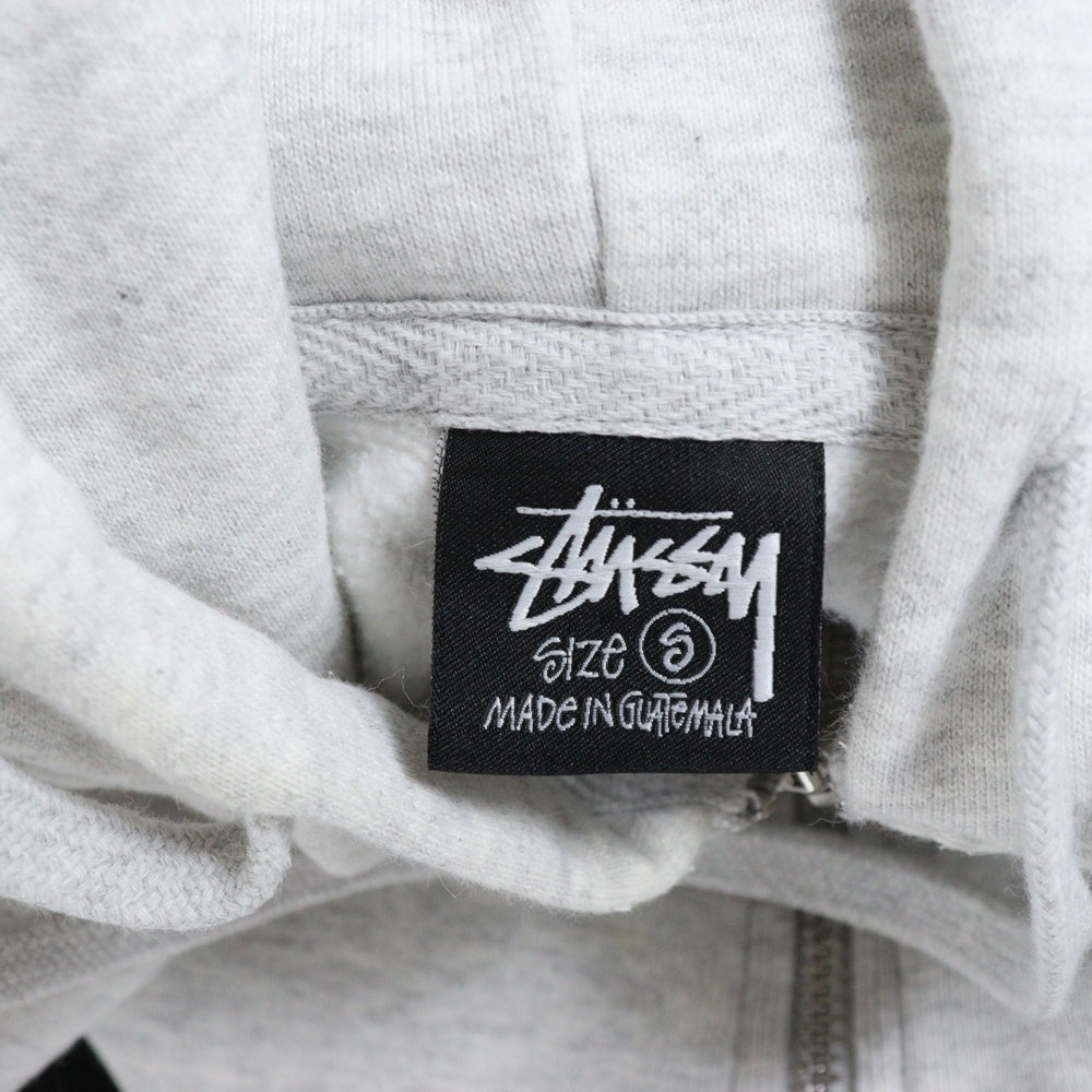STUSSY(ステューシー) 24AW Buana Stock Zip Hoodie ブアナストックロゴプリント ジップアップパーカー グレー