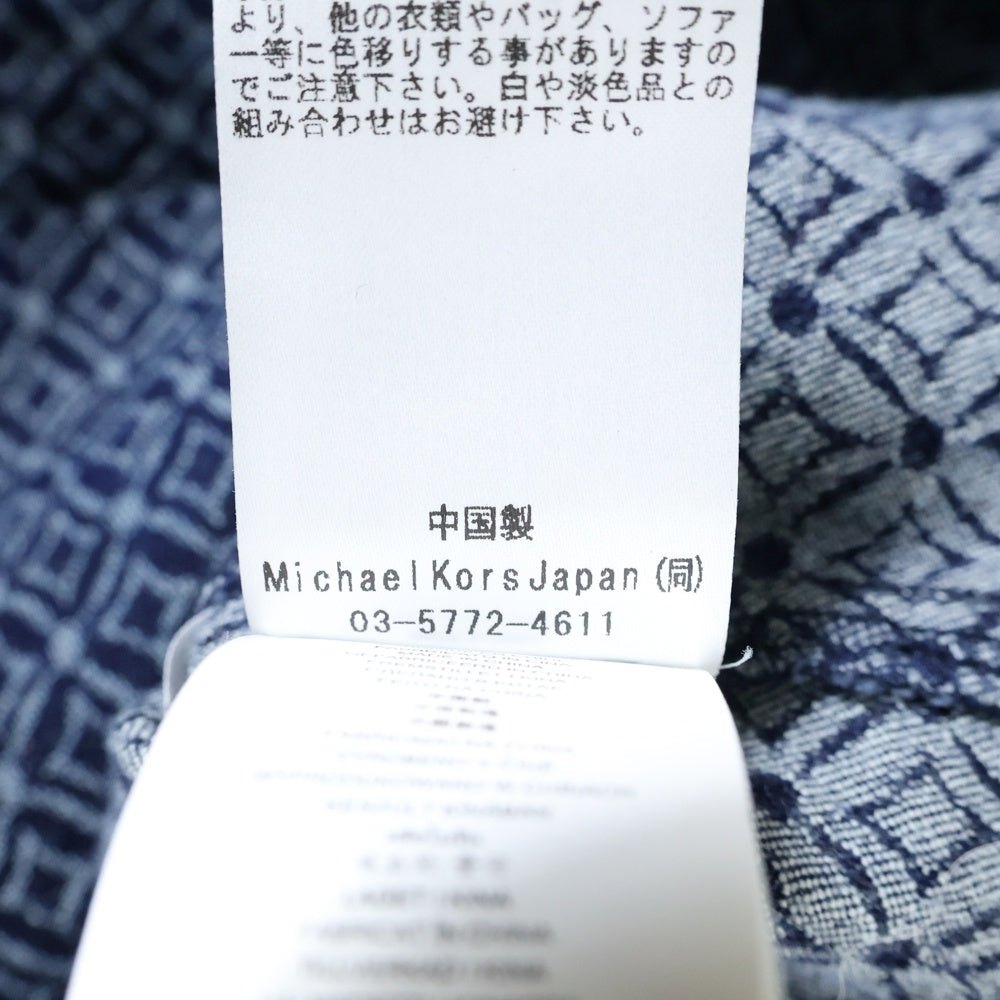 MICHAEL KORS(マイケルコース) 総柄デニムジャケット ネイビー JF420G7GQC