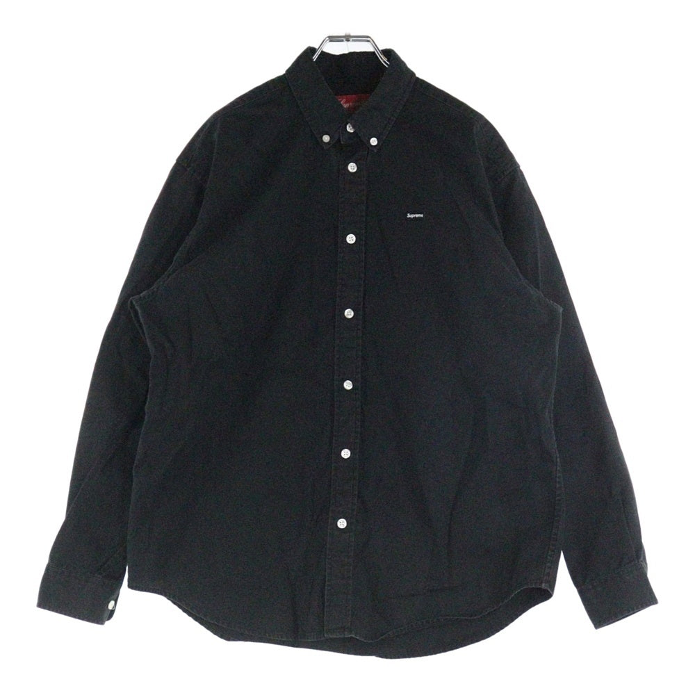 SUPREME(シュプリーム) 22SS Small Box Shirt スモールボックス ワッペン付き長袖シャツ ブラック