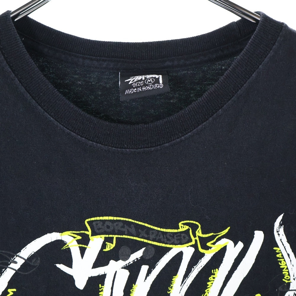 STUSSY(ステューシー) ×Born x Raised Handstyle Tee ボーンレイズド ハンドスタイル プリント半袖Tシャツ ブラック