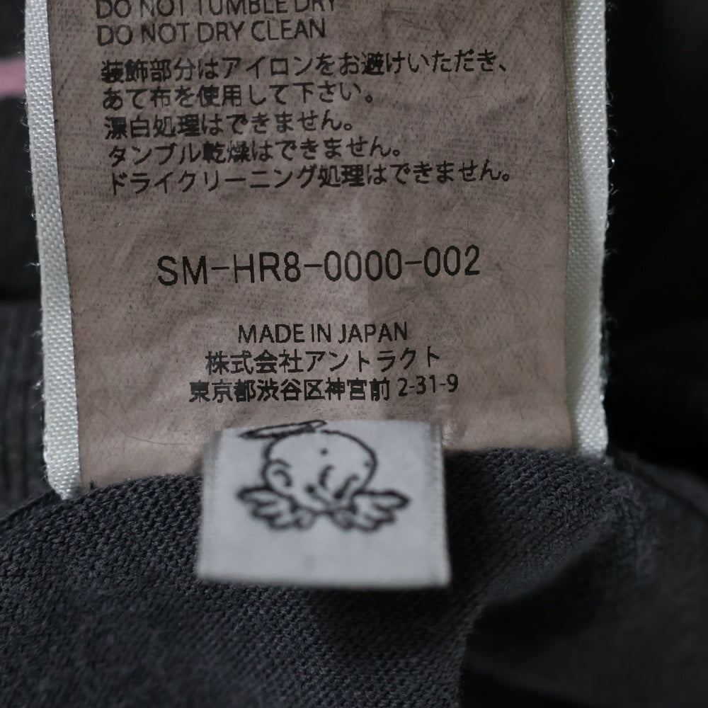 SAINT MICHAEL(セントマイケル) 25SS DEVIL DADDY SS TEE デビルダディ ヴィンテージ加工半袖Tシャツ クルーネックカットソー ブラック