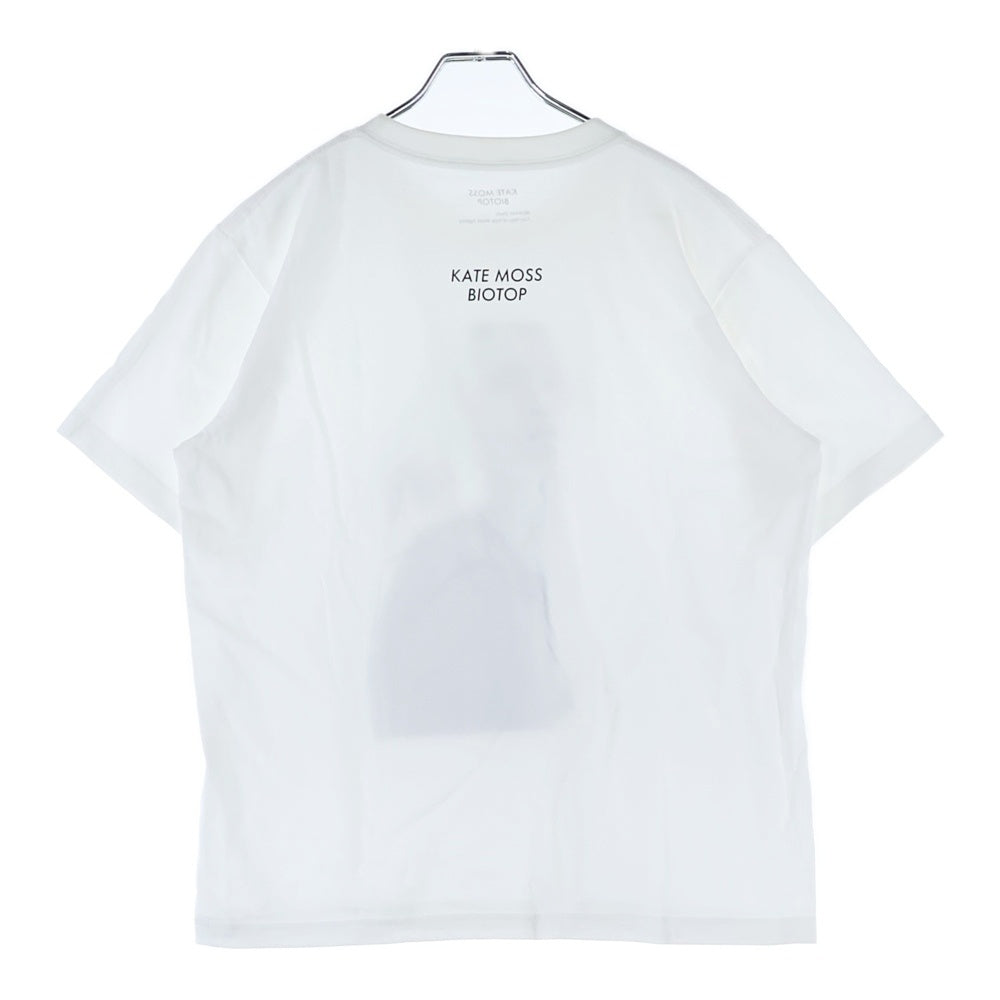 NO BRAND(ノーブランド) BIOTOP ×KATE MOSS ビオトープ ケイトモス プリント半袖Tシャツ クルーネックカットソー ホワイト BOM-05040-C