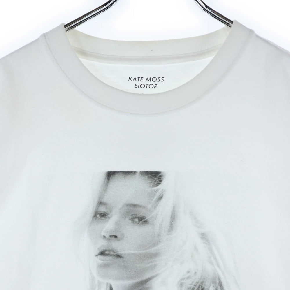 NO BRAND(ノーブランド) BIOTOP ×KATE MOSS ビオトープ ケイトモス プリント半袖Tシャツ クルーネックカットソー ホワイト BOM-05040-C