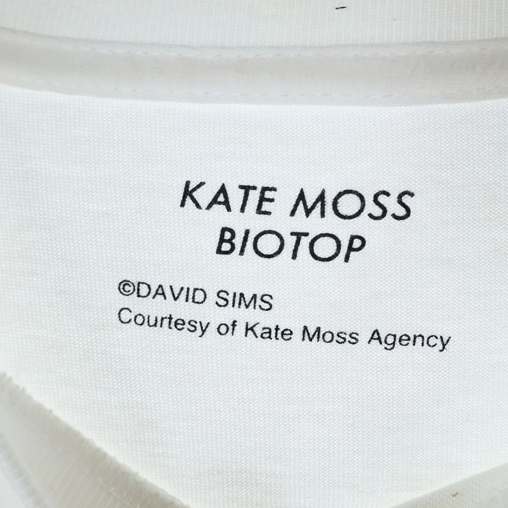 NO BRAND(ノーブランド) BIOTOP ×KATE MOSS ビオトープ ケイトモス プリント半袖Tシャツ クルーネックカットソー ホワイト BOM-05040-C