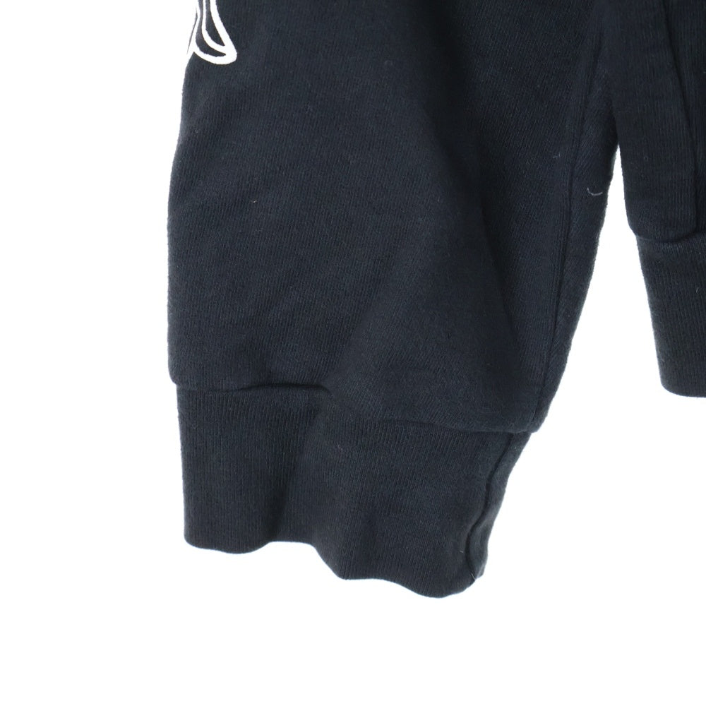 CHROME HEARTS(クロムハーツ) Horseshoe Crewneck Sweatshirt ホースシュープリント 袖フローラル クルーネックスウェットトレーナー ブラック