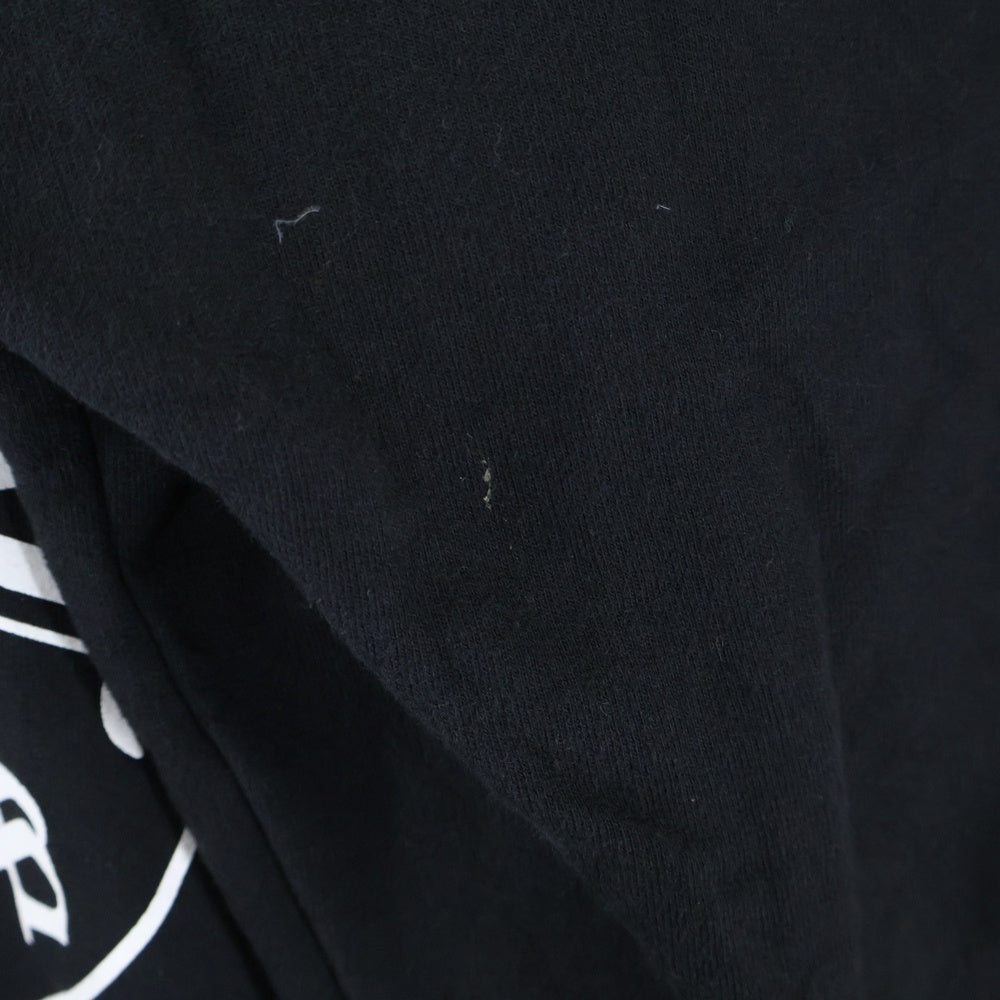 CHROME HEARTS(クロムハーツ) Horseshoe Crewneck Sweatshirt ホースシュープリント 袖フローラル クルーネックスウェットトレーナー ブラック