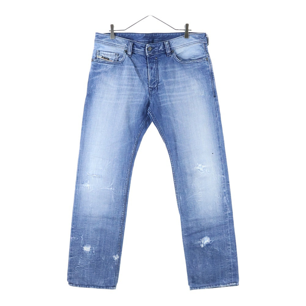 DIESEL(ディーゼル) SAFADO ダメージ加工 ストレートデニムパンツ インディゴ