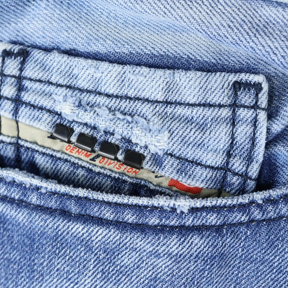 DIESEL(ディーゼル) SAFADO ダメージ加工 ストレートデニムパンツ インディゴ