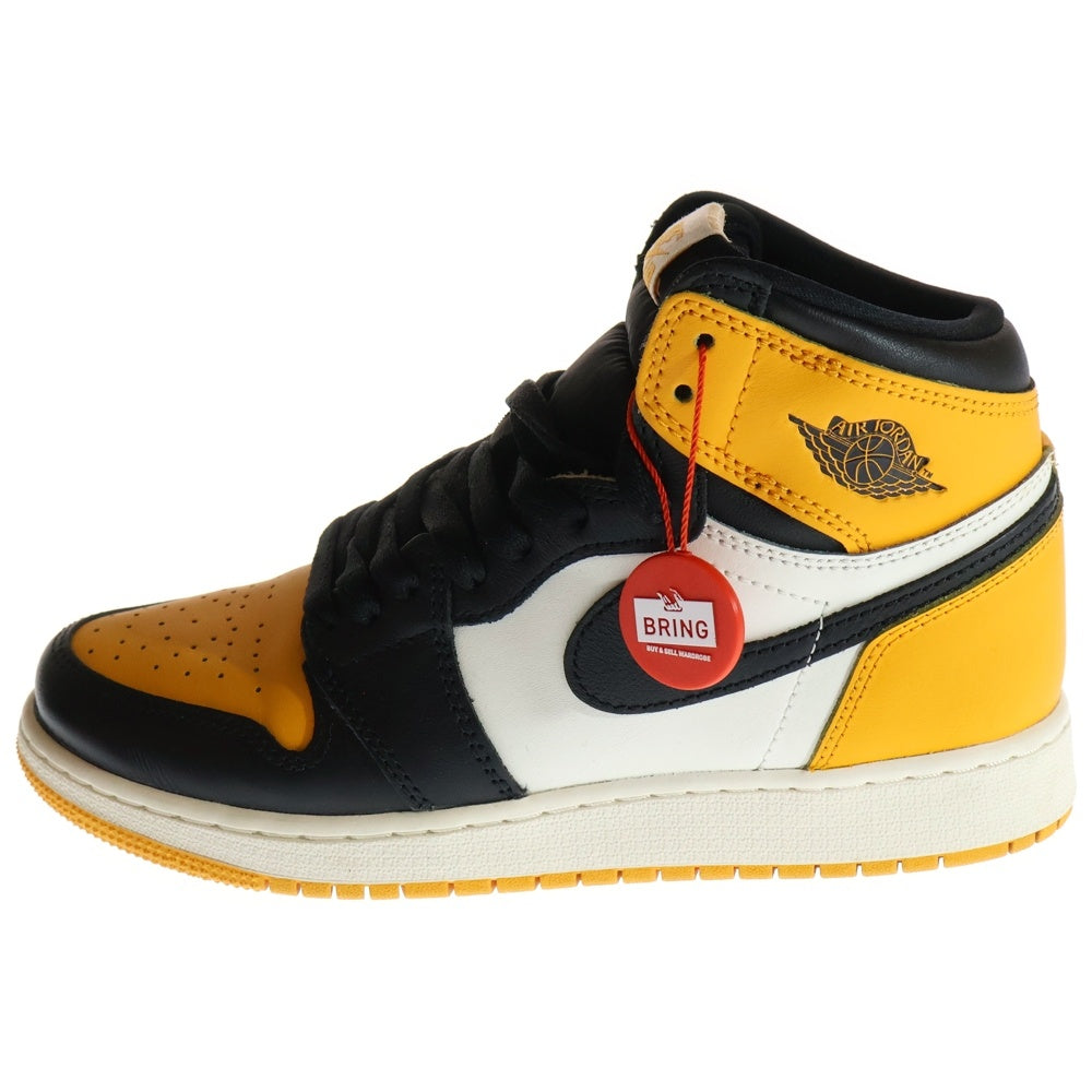 NIKE(ナイキ) GS AIR JORDAN 1 RETRO HIGH OG TAXI ウィメンズ ジョーダン1 レトロ タクシー ハイカットスニーカー イエロー/ホワイト レディース US6Y/24cm 575441-711