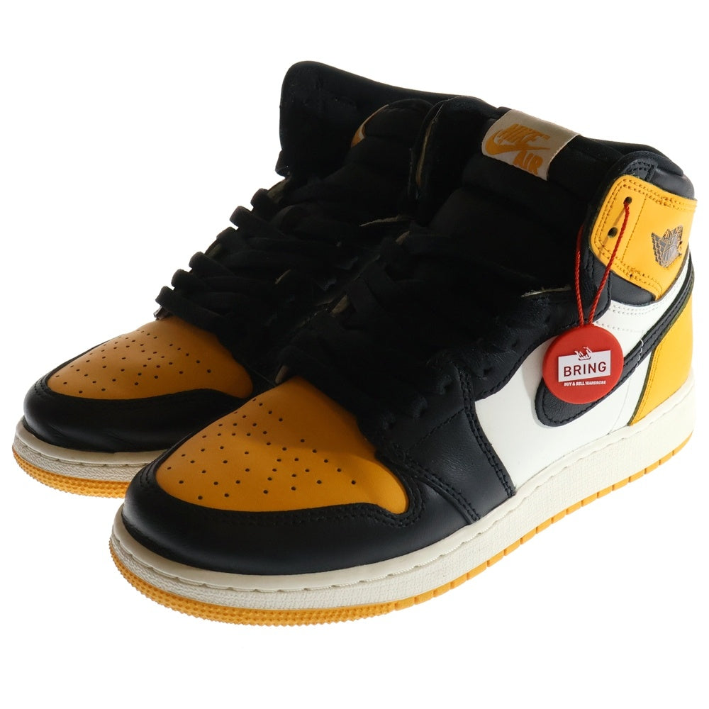 NIKE(ナイキ) GS AIR JORDAN 1 RETRO HIGH OG TAXI ウィメンズ ジョーダン1 レトロ タクシー ハイカットスニーカー イエロー/ホワイト レディース US6Y/24cm 575441-711