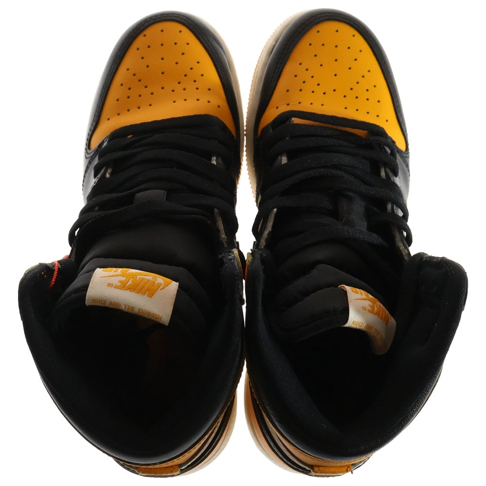 NIKE(ナイキ) GS AIR JORDAN 1 RETRO HIGH OG TAXI ウィメンズ ジョーダン1 レトロ タクシー ハイカットスニーカー イエロー/ホワイト レディース US6Y/24cm 575441-711