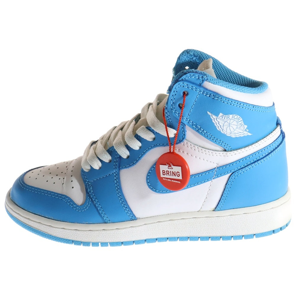 NIKE(ナイキ) AIR JORDAN 1 RETRO HIGH OG BG UNC エアジョーダン1 レトロハイ ハイカットスニーカー ブルー/ホワイト レディース US4.5Y/23.5cm 575441-117