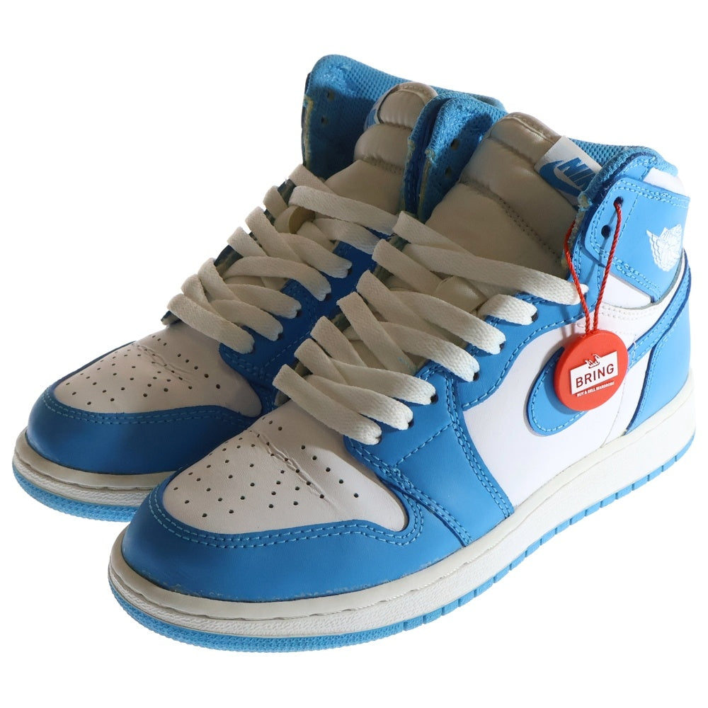 NIKE(ナイキ) AIR JORDAN 1 RETRO HIGH OG BG UNC エアジョーダン1 レトロハイ ハイカットスニーカー ブルー/ホワイト レディース US4.5Y/23.5cm 575441-117