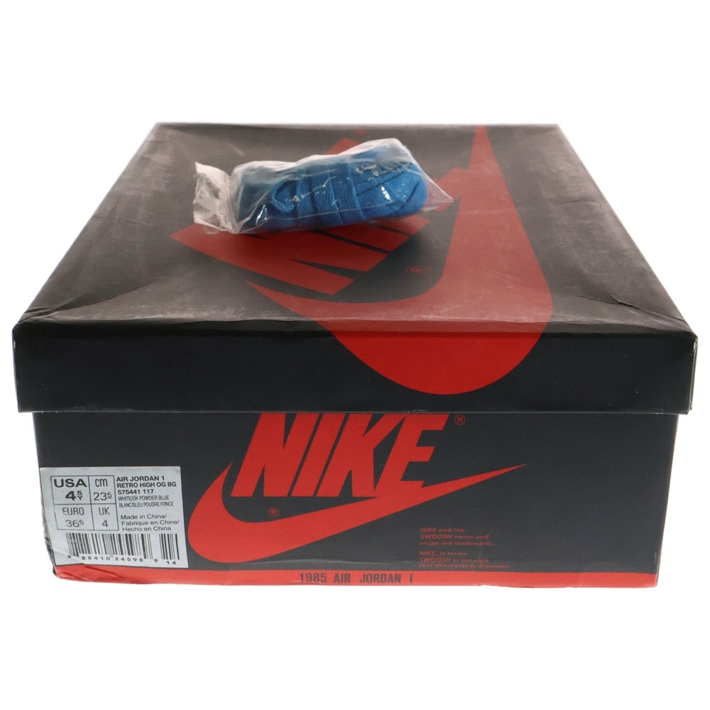 NIKE(ナイキ) AIR JORDAN 1 RETRO HIGH OG BG UNC エアジョーダン1 レトロハイ ハイカットスニーカー ブルー/ホワイト レディース US4.5Y/23.5cm 575441-117