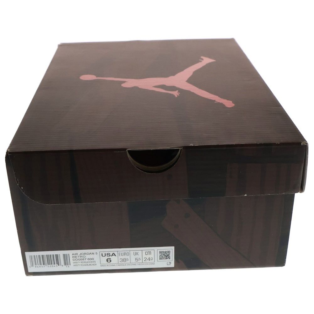NIKE(ナイキ) AIR JORDAN 5 TORO BRAVO エアジョーダン 5 トロブラボー ハイカットスニーカー レッド レディース US6/24cm DD0587-600
