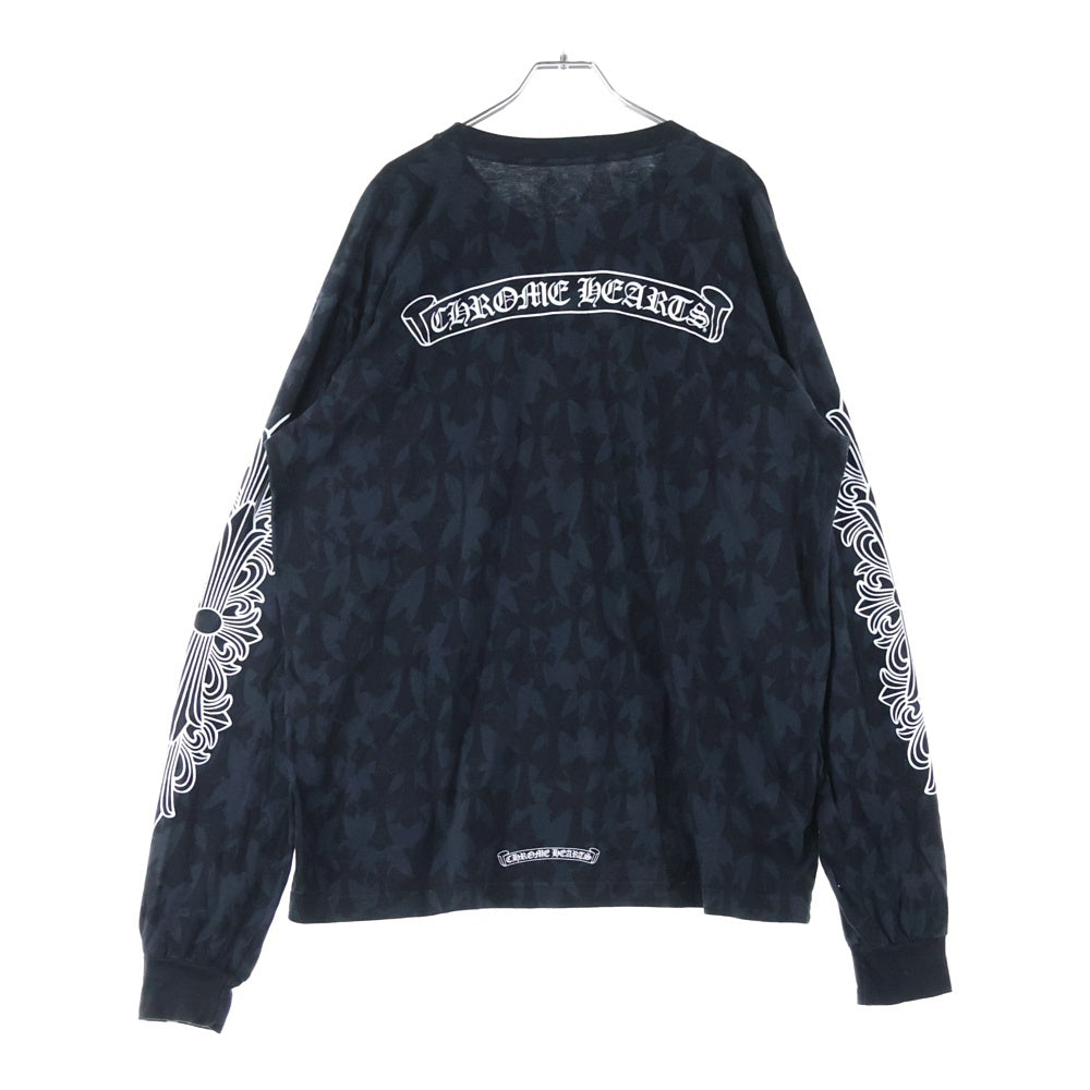 CHROME HEARTS(クロムハーツ) Graveyard Cemetery Cross L/S T-Shirt グレイブ ヤード セメタリークロス ロングTシャツ ブラック