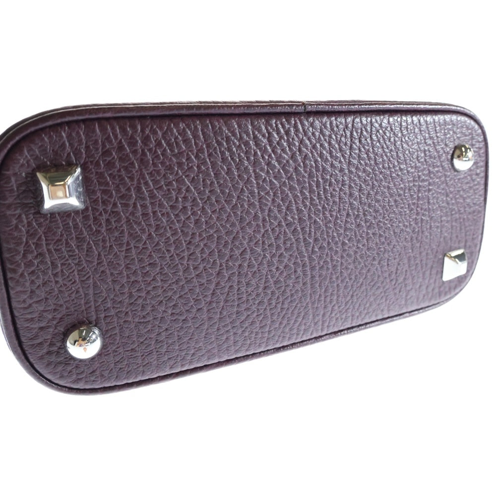 Maison Margiela(メゾンマルジェラ) 5AC 2WAYバッグ ハンドバッグ ショルダーバッグ マイクロチェーンバッグ レザー キャンバス ボルドー