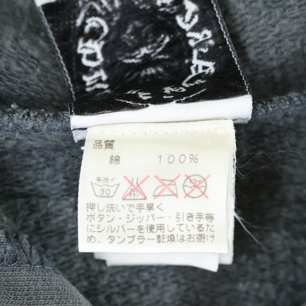 CHROME HEARTS(クロムハーツ) OLD CH PLUS 袖CHプラスプリント ジップアップ パーカー グレー