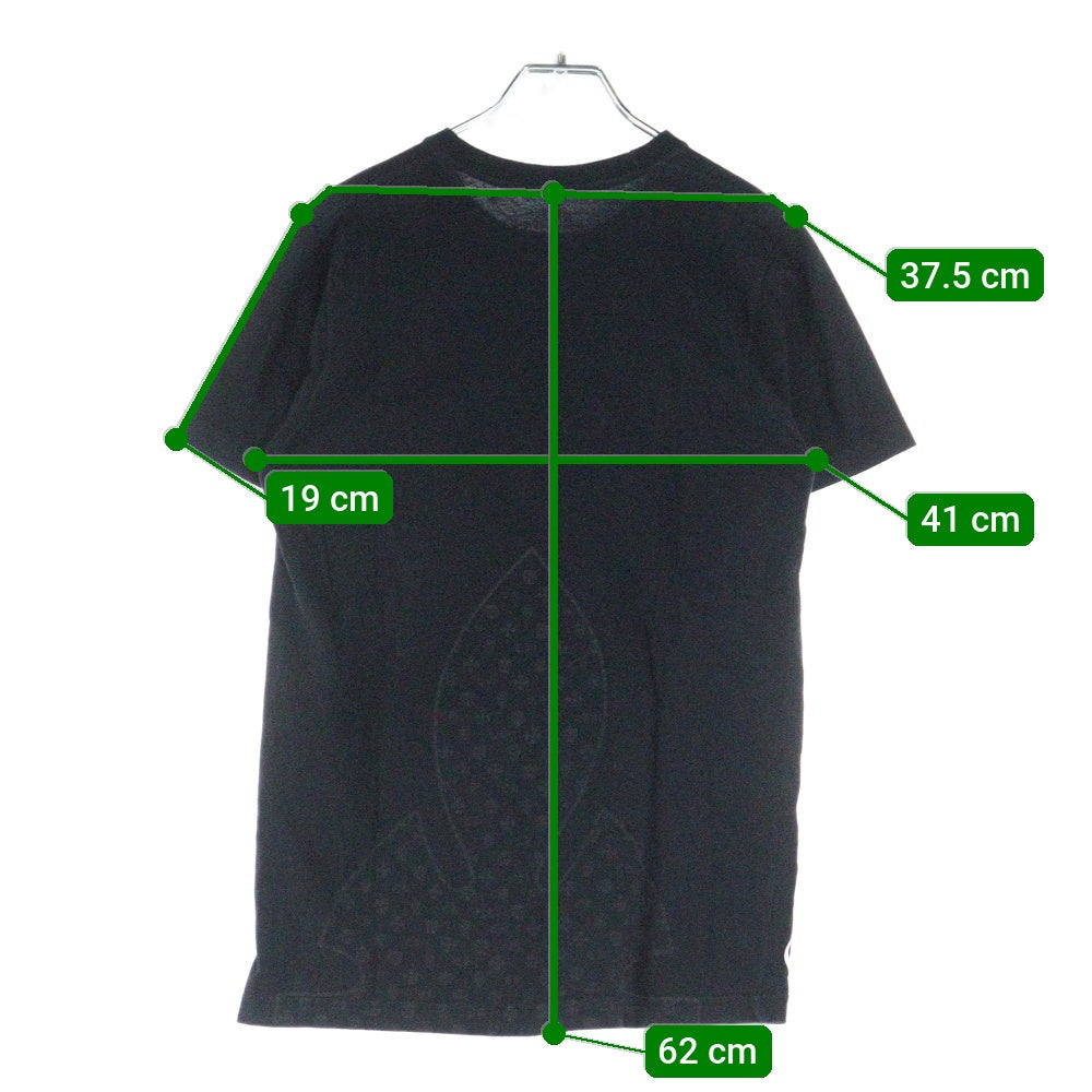 CHROME HEARTS(クロムハーツ) FLEURKNEE Tee フレアニー プリント クルーネック 半袖Tシャツ カットソー ブラック