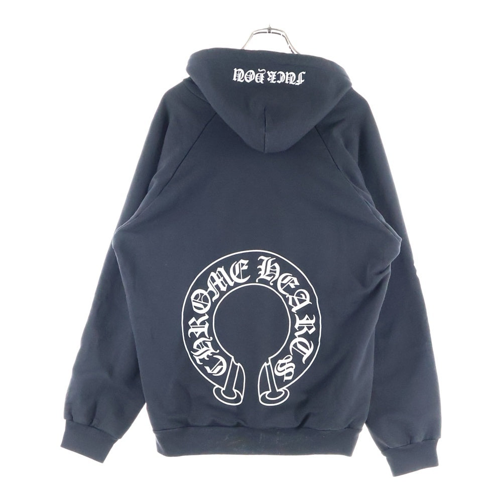 CHROME HEARTS(クロムハーツ) OLD Horseshoe Hoodie オールドモデル ホースシュー 袖プリント プルオーバー パーカー ブラック