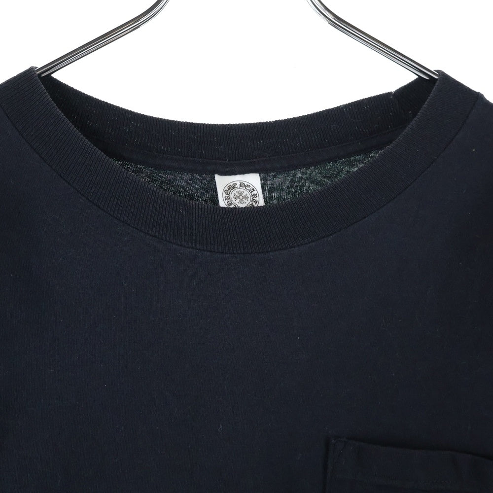 CHROME HEARTS(クロムハーツ) OLD CH PLUS CHプラス総柄プリント クルーネック 長袖Tシャツ ブラック