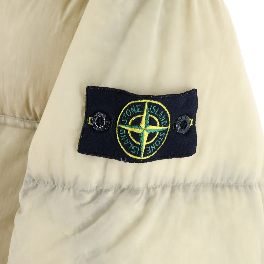 STONE ISLAND(ストーンアイランド) 袖ロゴワッペン マイクロ レップ グース ダウンジャケット ベージュ 4715V24