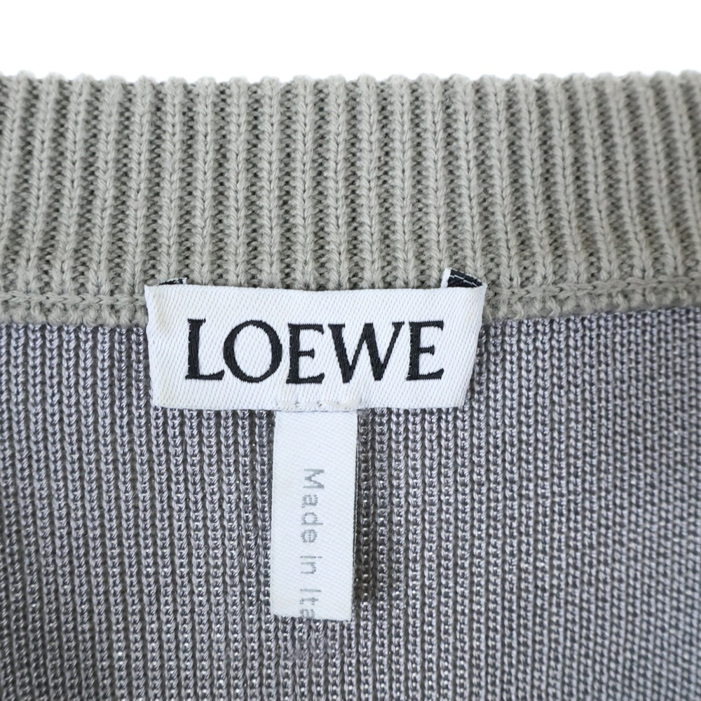 LOEWE(ロエベ) アナグラムポケット ワイドシルエットクルーネックニット グレー H526Y14KDK
