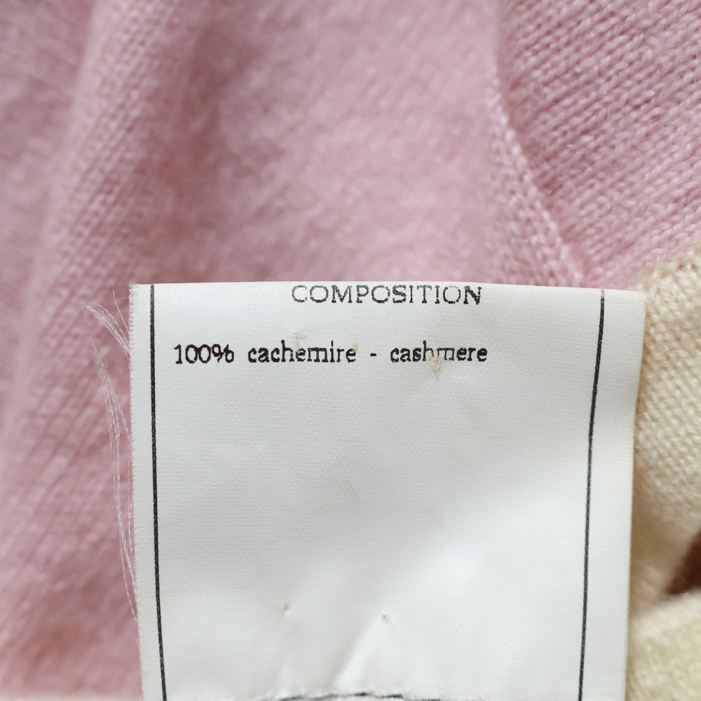 CHANEL(シャネル) カシミヤ クルーネック半袖ニット セーター ピンク レディース PO6261V00269