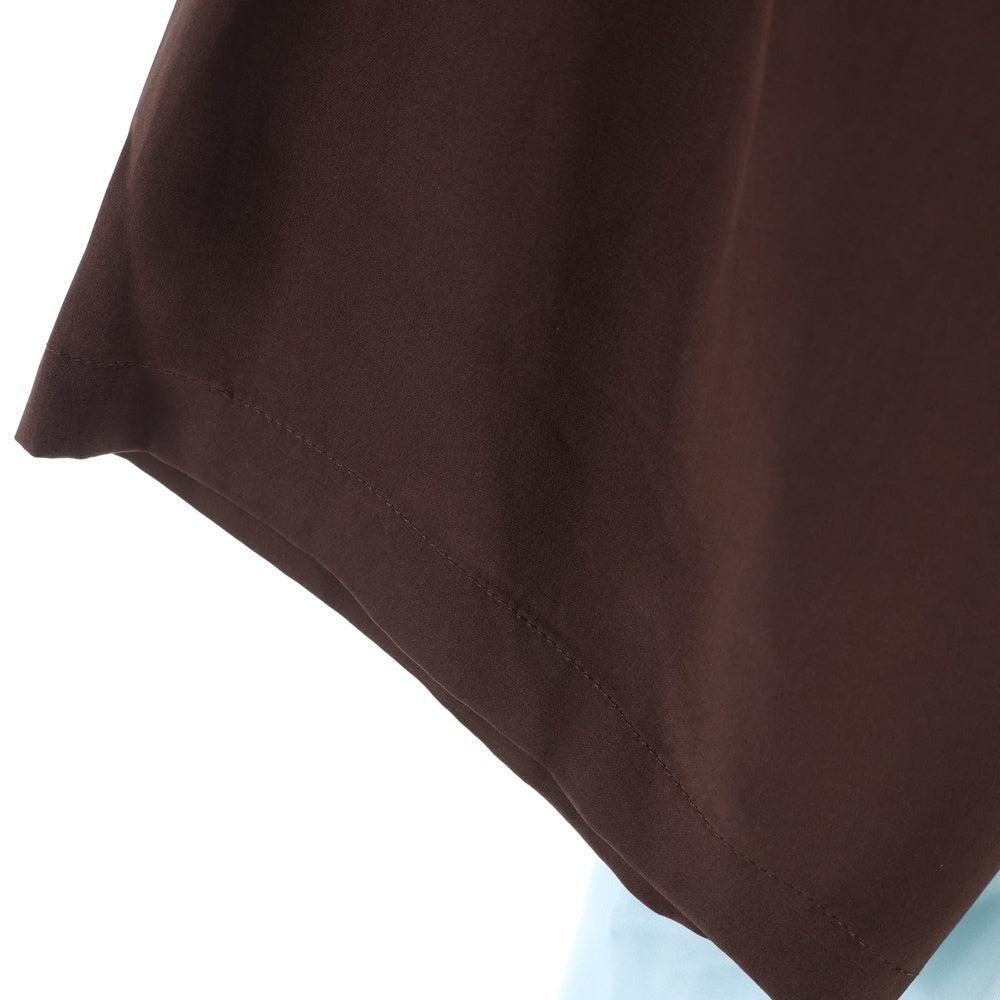 VALENTINO(ヴァレンティノ) PANELLED SILK SHIRT パネルドシルク半袖シャツ ライトブルー/ブラウン 5V3AAE708E4