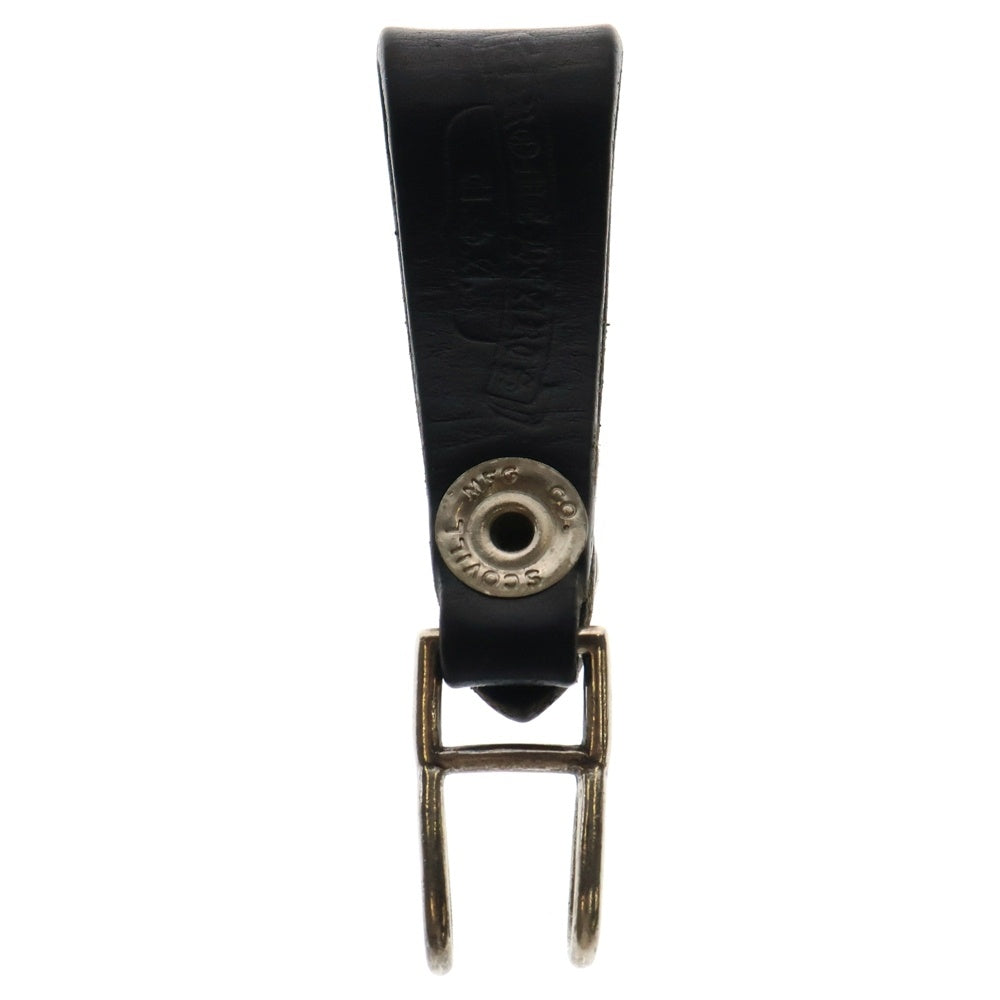 CHROME HEARTS(クロムハーツ) BELT LOOP スターボールボタンレザーベルトループ シルバー/ブラック