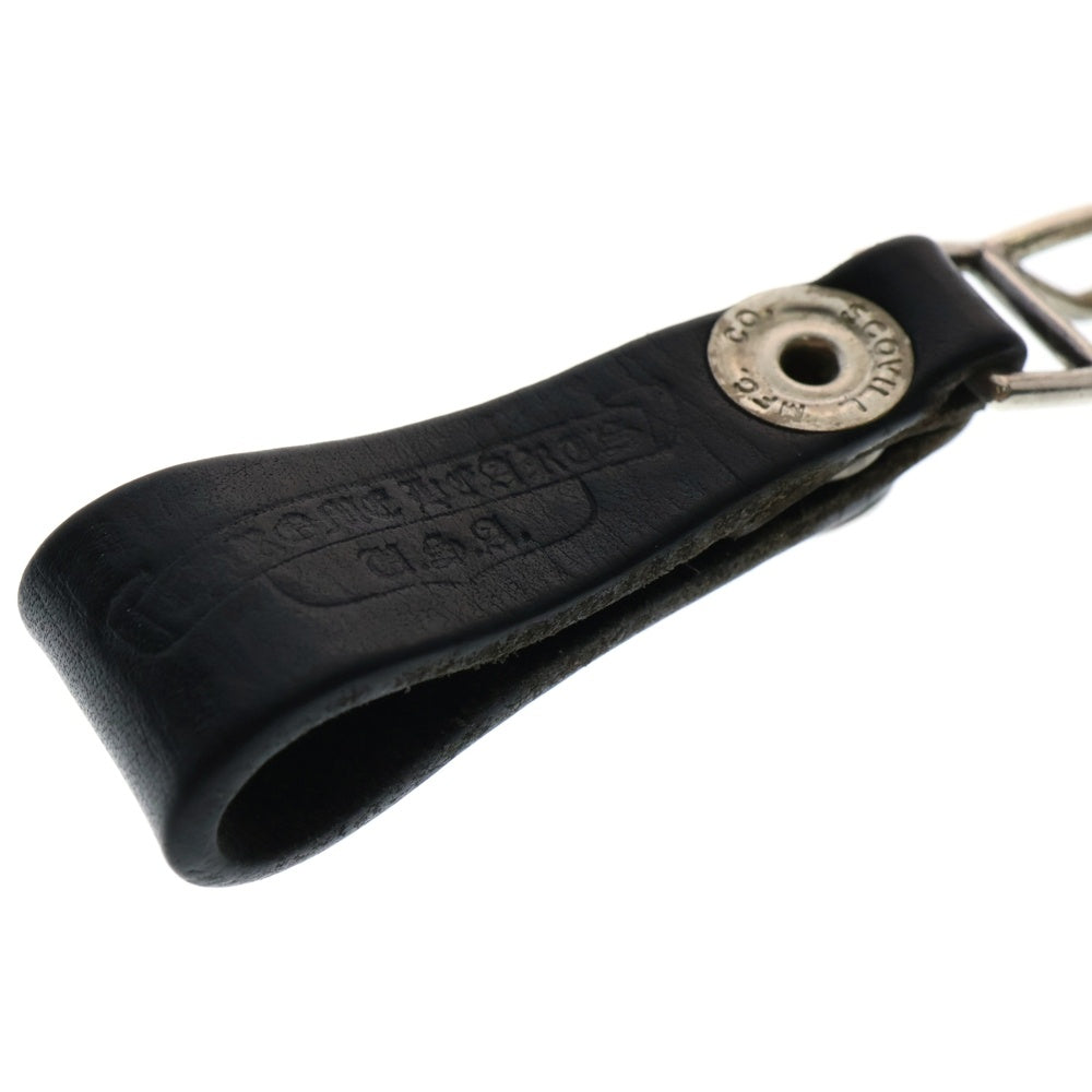 CHROME HEARTS(クロムハーツ) BELT LOOP スターボールボタンレザーベルトループ シルバー/ブラック