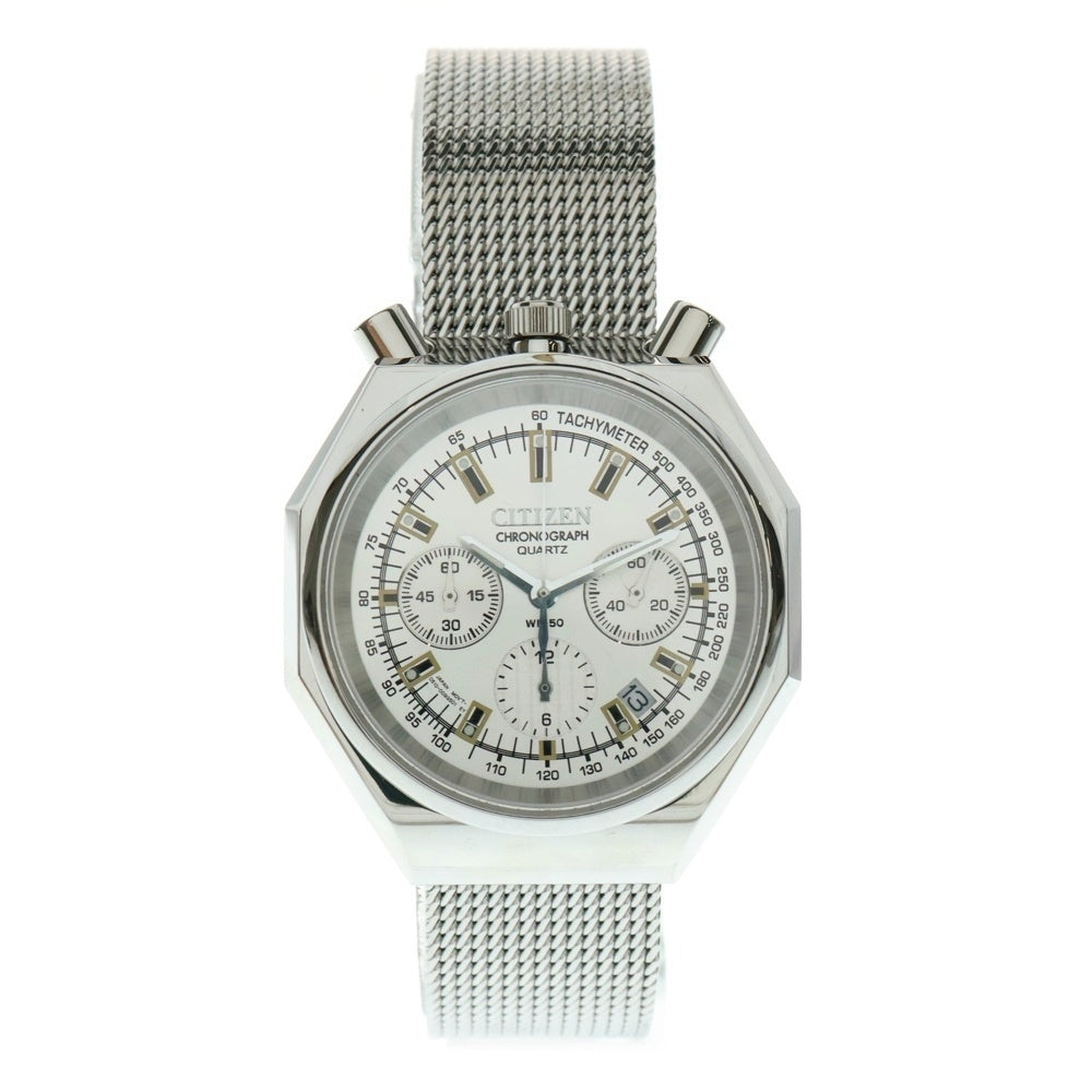 CITIZEN(シチズン) ×BEAMS TSUNO CHRONO Custum Limited ビームス別注 ツノクロノ クォーツ腕時計 メッシュベルト シルバー