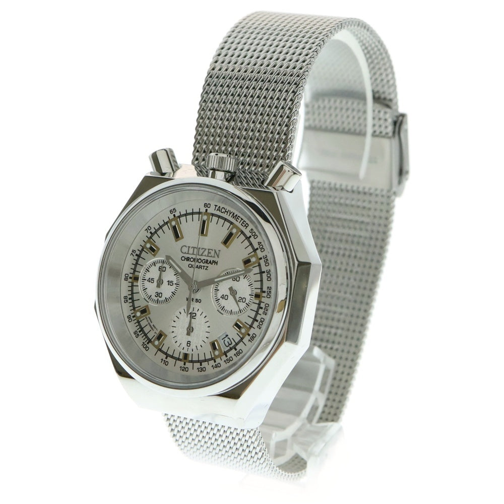 CITIZEN(シチズン) ×BEAMS TSUNO CHRONO Custum Limited ビームス別注 ツノクロノ クォーツ腕時計 メッシュベルト シルバー