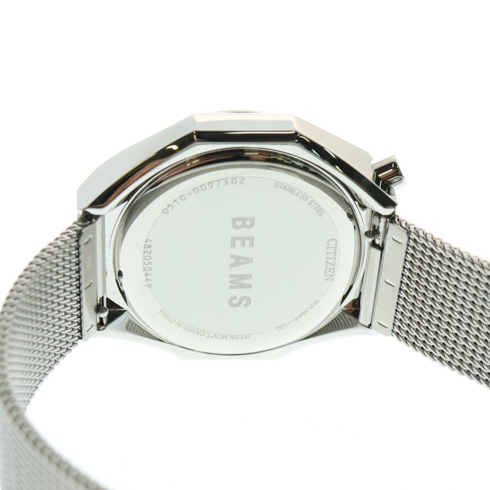 CITIZEN(シチズン) ×BEAMS TSUNO CHRONO Custum Limited ビームス別注 ツノクロノ クォーツ腕時計 メッシュベルト シルバー