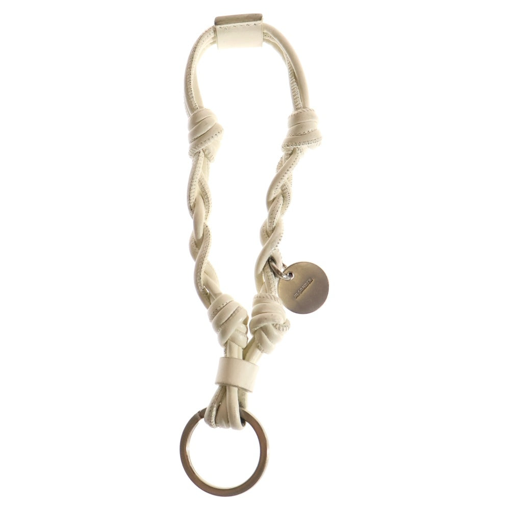 JIL SANDER(ジルサンダー) TANGLE KEYRING タングル キーリング キーホルダー レザー ホワイト
