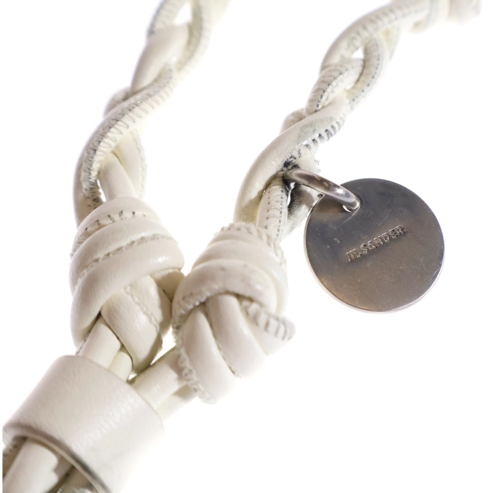 JIL SANDER(ジルサンダー) TANGLE KEYRING タングル キーリング キーホルダー レザー ホワイト