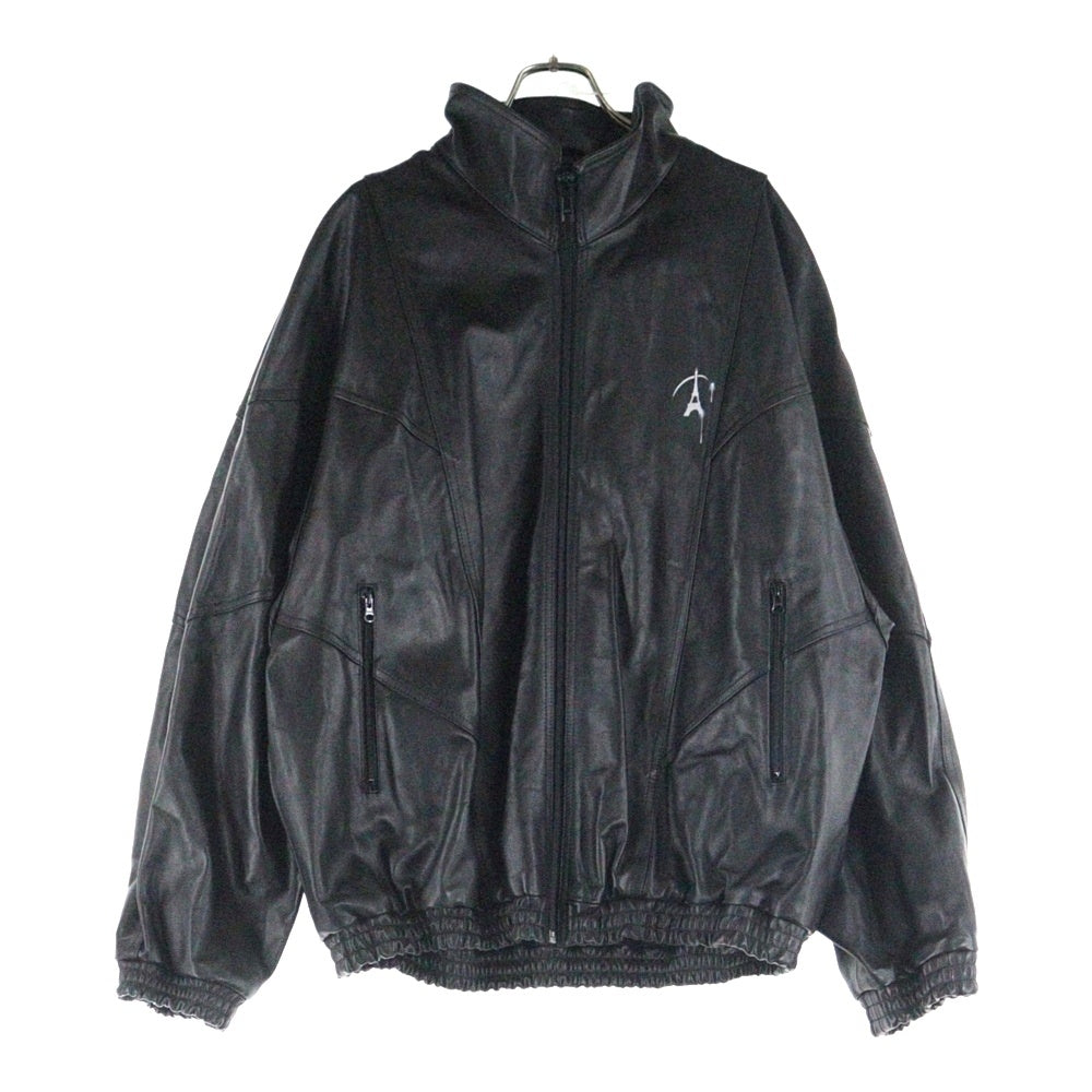 doublet(ダブレット) 23AW WRINKLE LEATHER TRACK JACKET レザー トラックジャケット ブラック 23AW02BL166
