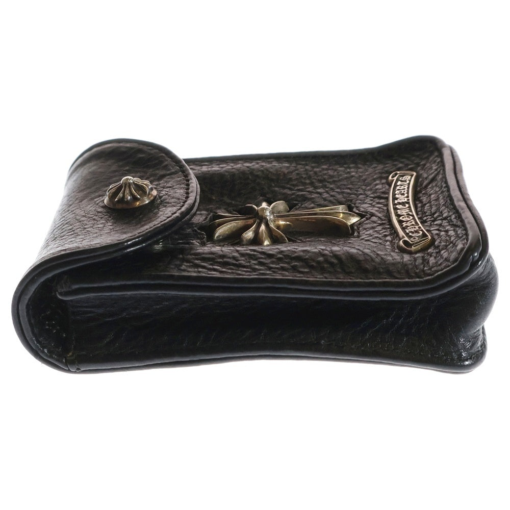 CHROME HEARTS(クロムハーツ) BLT POUCH CIGARETTE シガレットケース スモールCHクロス ブラック/シルバー