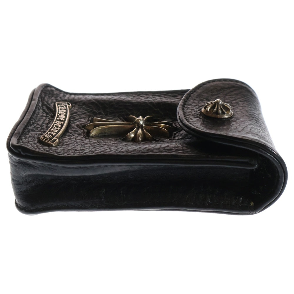 CHROME HEARTS(クロムハーツ) BLT POUCH CIGARETTE シガレットケース スモールCHクロス ブラック/シルバー