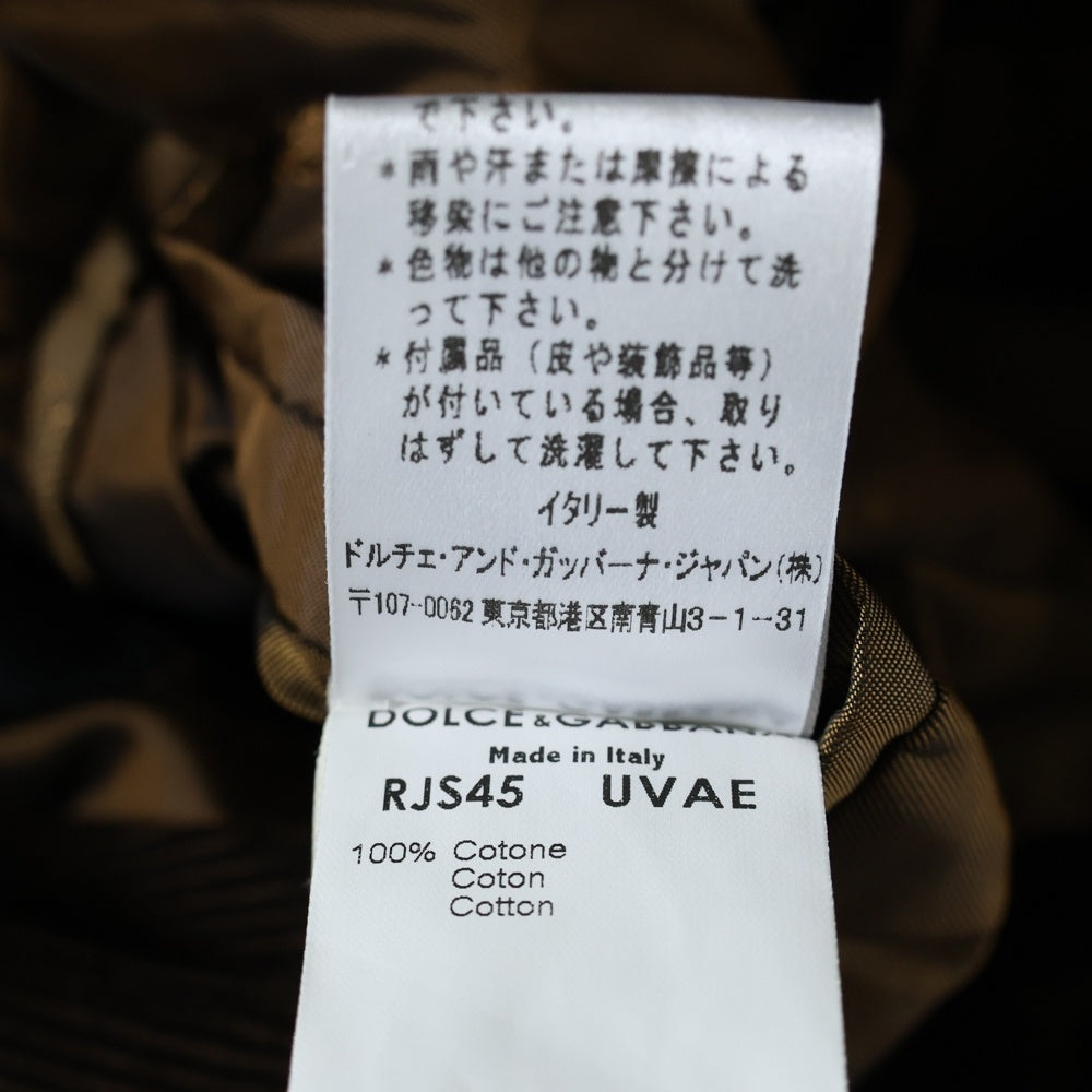 DOLCE & GABBANA(ドルチェアンドガッバーナ) 02AW テーラードジャケット マルチポケット コーデュロイ ブラウン RJS45 UVAE