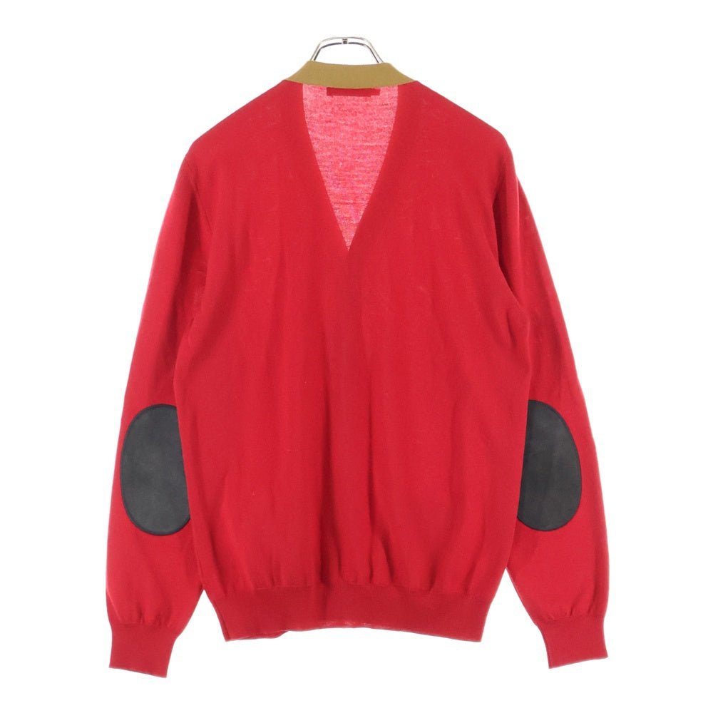 DSQUARED2(ディースクエアード) カーディガン ウール エルボーパッチ レッド