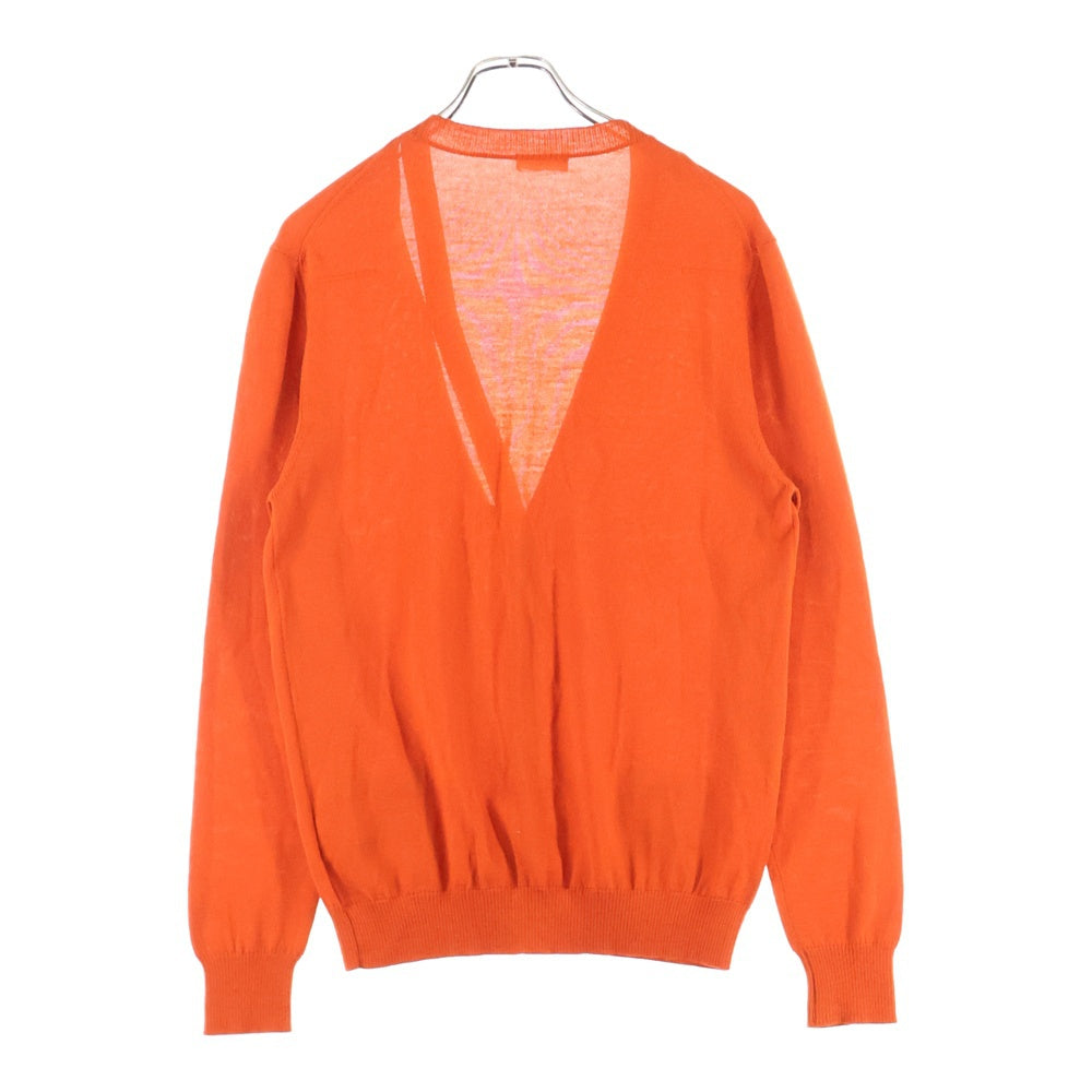 Dior HOMME(ディオールオム) カーディガン ウール カットアウト ポケット付き オレンジ 9S3420240016