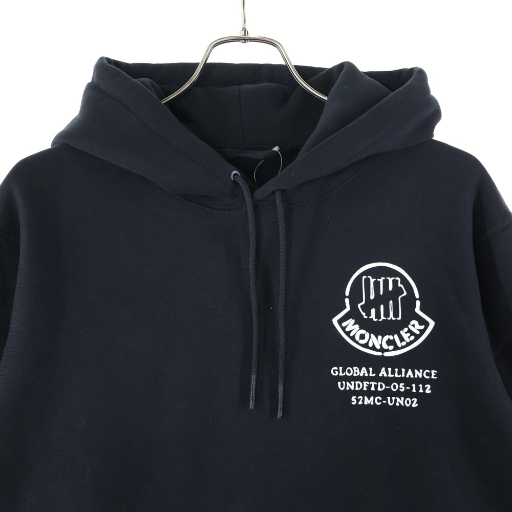 MONCLER(モンクレール) 20AW MAGLIA GIROCOLLO フロントロゴプリント プルオーバーパーカー ブラック F20928G71910 V8187