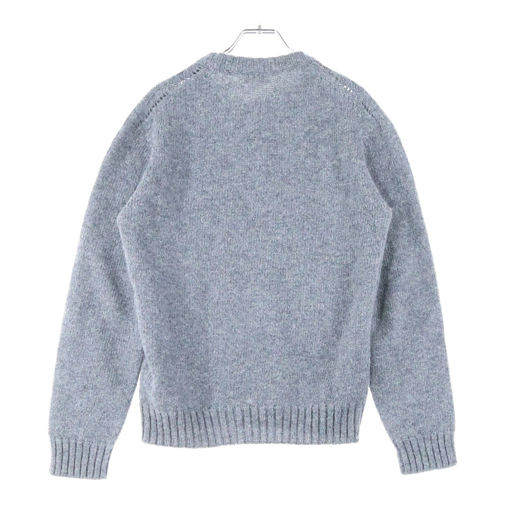 CELINE(セリーヌ) 20SS Logo Crest Crew Neck Knit フロントフェルト クルーネック 長袖ニット トレーナー グレー 2A97C150I